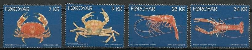 Znaczek Wyspy Owcze 2013 Mi 776-779 Czyste **