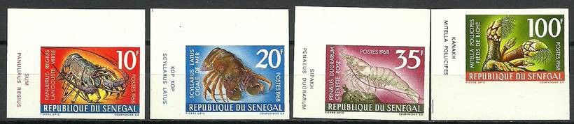 Znaczek Senegal 1968 Mi 374-377B Czyste **