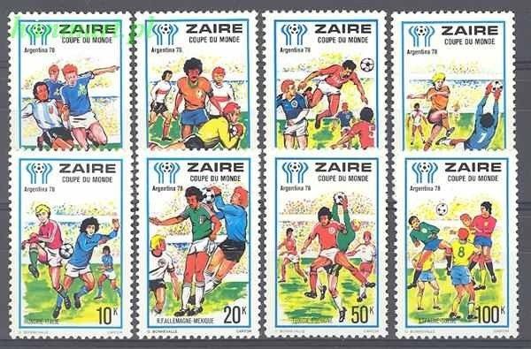 Znaczek Kongo Kinszasa / Zair 1978 Mi 558-565 Czyste **