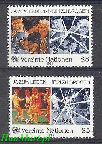 Znaczek Narody Zjednoczone Wiedeń 1987 Mi 71-72 Czyste **