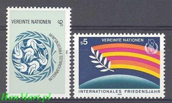 Znaczek Narody Zjednoczone Wiedeń 1986 Mi 62-63 Czyste **