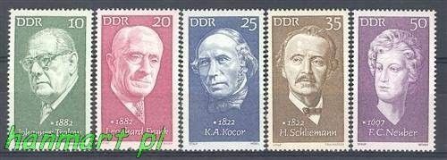 Znaczek NRD / DDR 1972 Mi 1731-1735 Czyste **