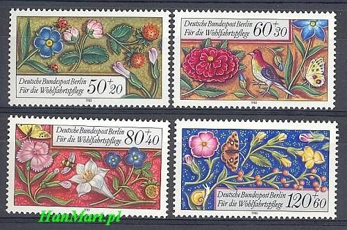 Znaczek Berlin Niemcy 1985 Mi 744-747 Czyste **