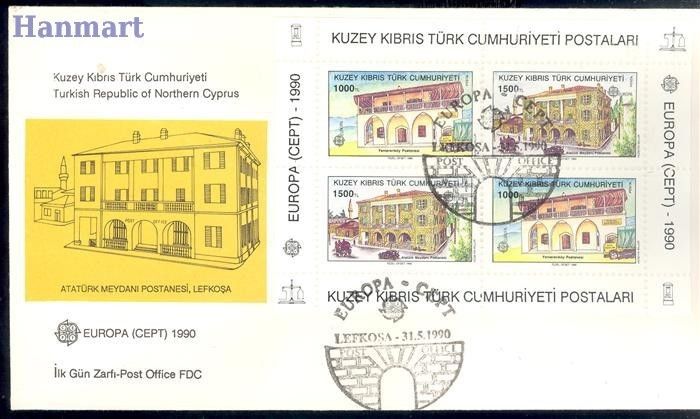 Znaczek Cypr Północny 1990 Mi bl 8 FDC