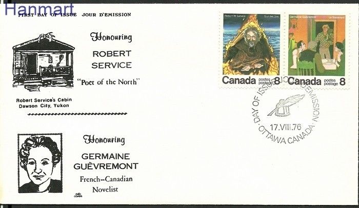 Znaczek Kanada 1976 Mi 634-635 FDC
