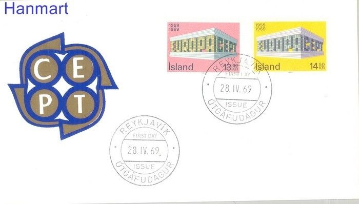 Znaczek Islandia 1969 FDC