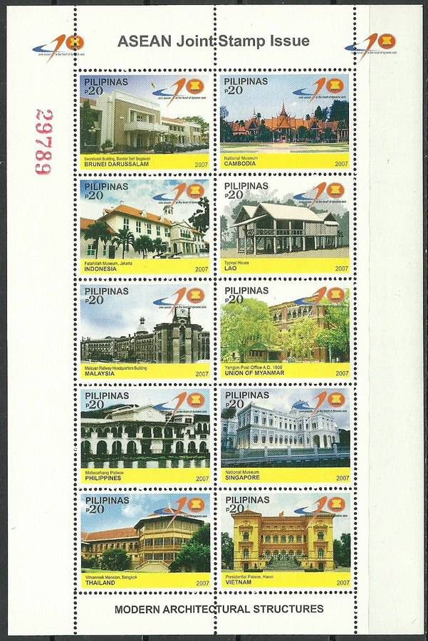 Znaczek Filipiny 2007 Mi ark 3945-3954 Czyste **