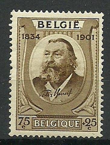 Znaczek Belgia 1934 Mi 377 Z podlepką *