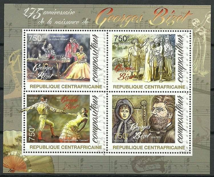 Znaczek Republika Środkowoafrykańska 2013 Mi ark 3992-3995 Czyste **