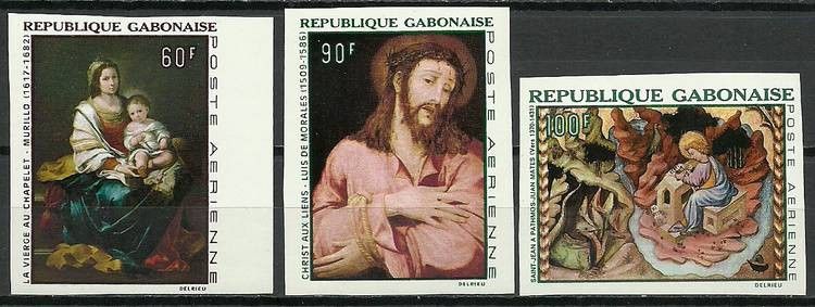 Znaczek Gabon 1968 Mi 301-303B Czyste **