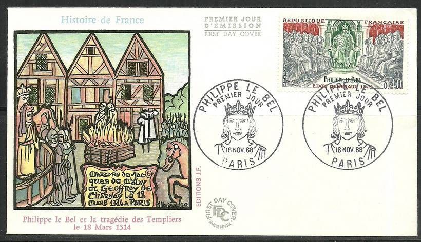 Znaczek Francja 1968 Mi 1644 FDC