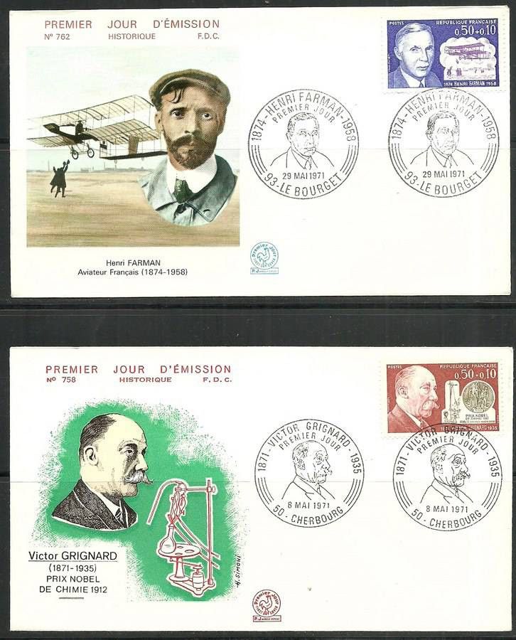 Znaczek Francja 1971 Mi 1751-1752 FDC