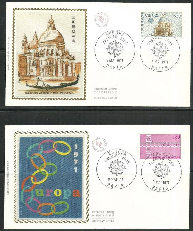 Znaczek Francja 1971 Mi 1748-1749 FDC