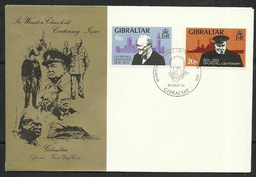 Znaczek Gibraltar 1974 Mi 319-320 FDC