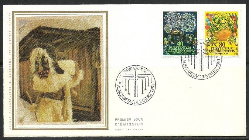 Znaczek Liechtenstein 1981 Mi 764-765 FDC