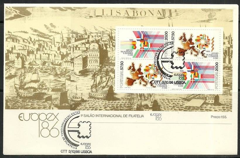 Znaczek Portugalia 1986 Mi bl 52 FDC