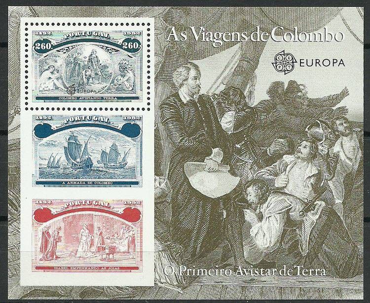 Znaczek Portugalia 1992 Mi bl 86 Czyste **
