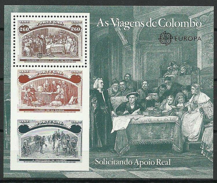 Znaczek Portugalia 1992 Mi bl 85 Czyste **