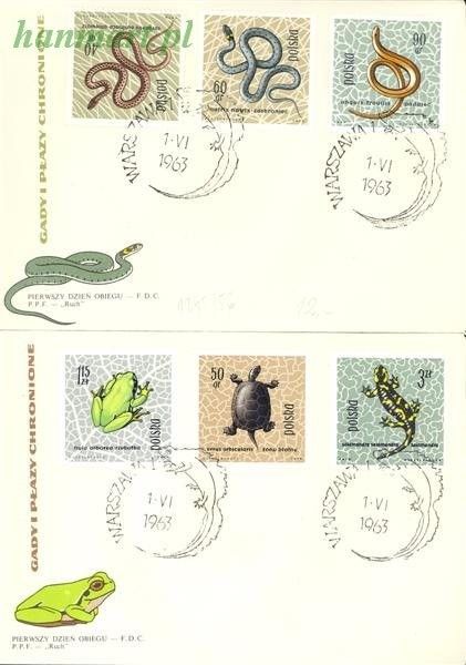 Znaczek Polska 1963 Mi 1393-1404 FDC