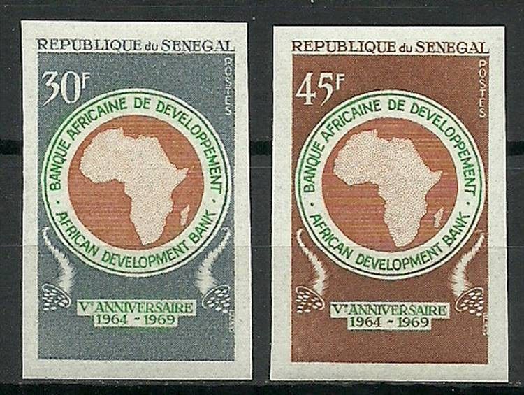 Znaczek Senegal 1969 Mi 403-404B Czyste **