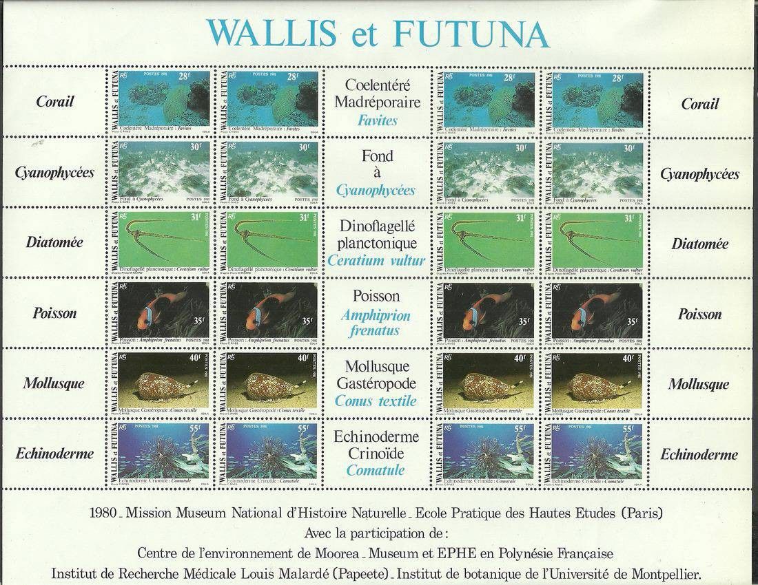 Znaczek Wallis et Futuna 1981 Mi ark 390-395 Czyste **