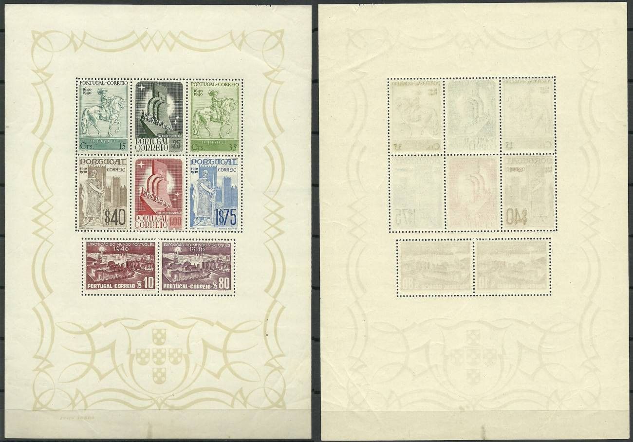 Znaczek Portugalia 1940 Mi bl 2 Czyste **