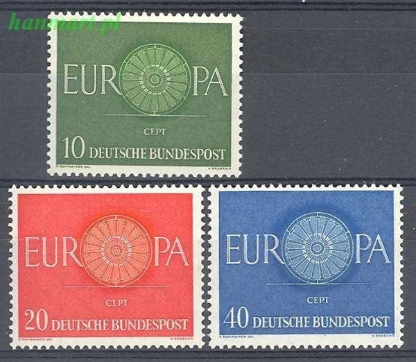 Znaczek Niemcy 1960 Mi 337-339 Czyste **