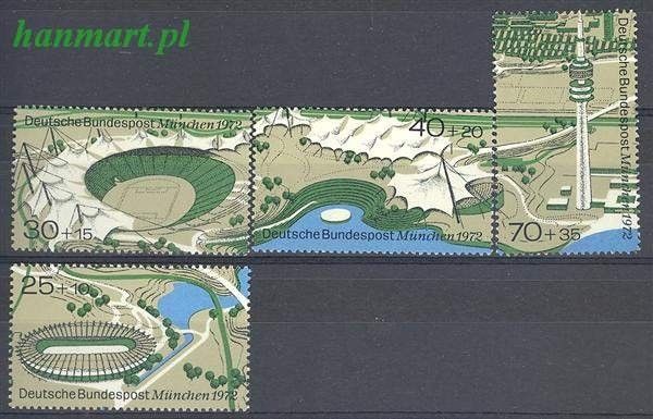 Znaczek Niemcy 1972 Mi 723-726 Czyste **