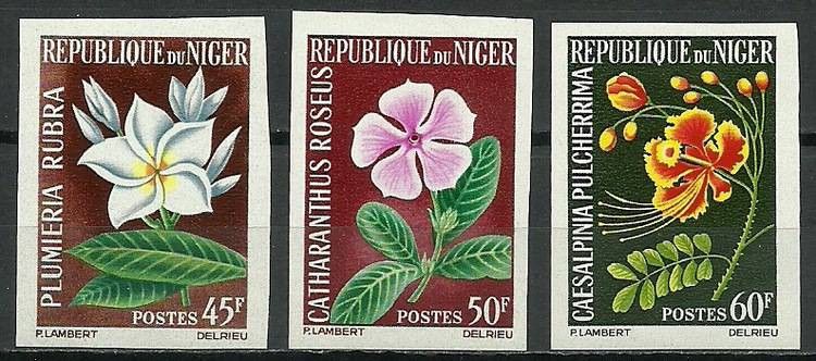 Znaczek Niger 1965 Mi 91-93B Czyste **