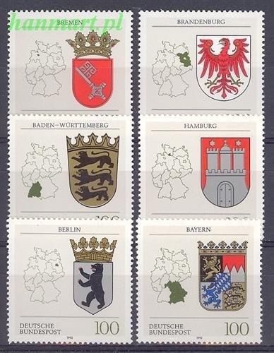 Znaczek Niemcy 1992 Mi 1586-1591 Czyste **