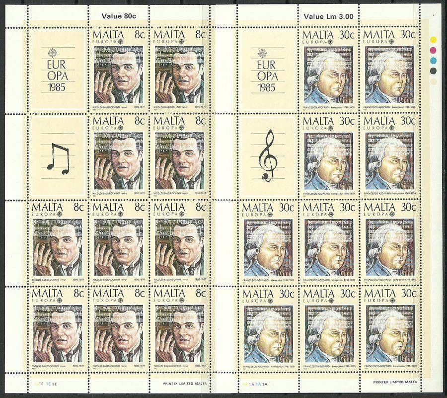 Znaczek Malta 1985 Mi ark 726-727 Czyste **