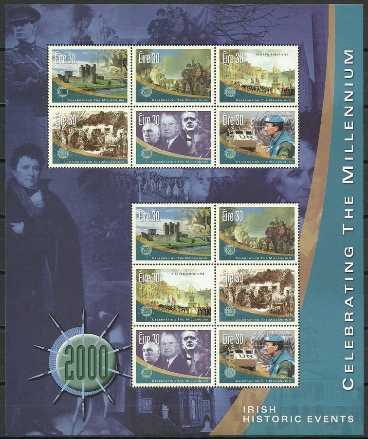 Znaczek Irlandia 2000 Mi ark 1206-1211 Czyste **