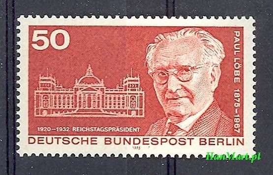Znaczek Berlin Niemcy 1975 Mi 515 Czyste **