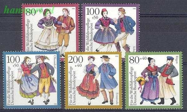 Znaczek Niemcy 1993 Mi 1696-1700 Czyste **