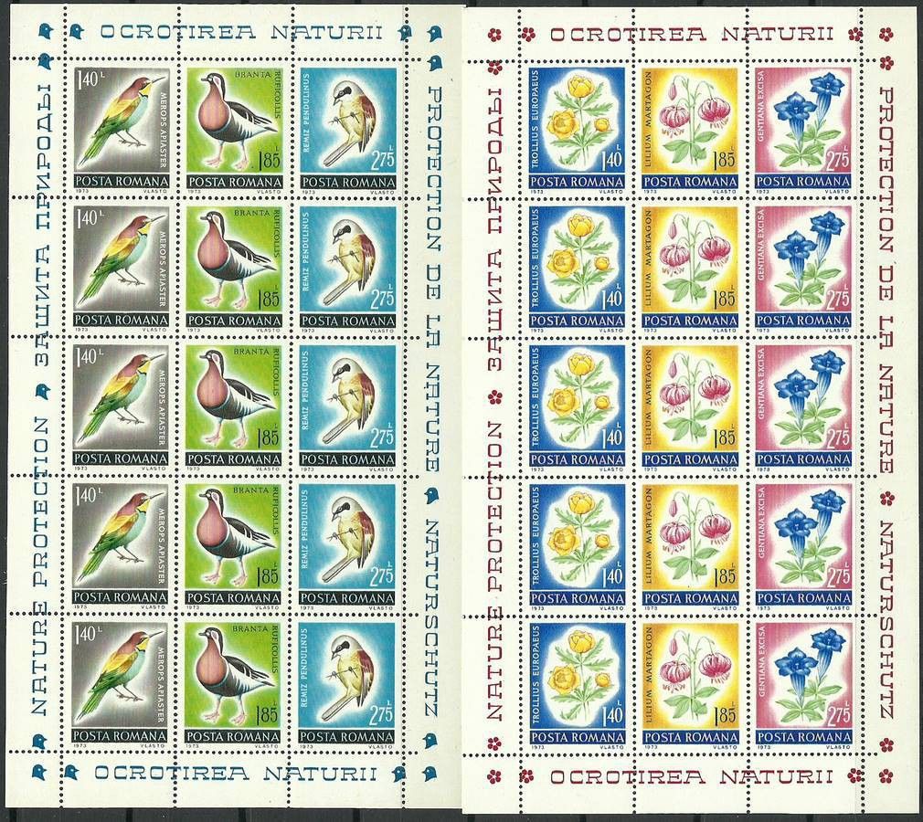 Znaczek Rumunia 1973 Mi ark 3103-3108 Czyste **