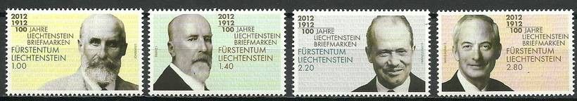 Znaczek Liechtenstein 2012 Mi 1618-1621 Czyste **