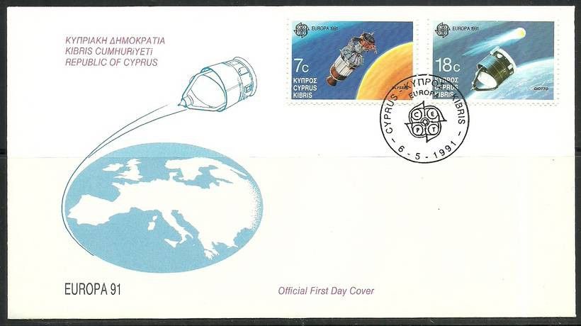 Znaczek Cypr  1991 Mi 771-772 FDC