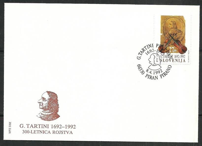 Znaczek Słowenia 1992 Mi 19 FDC