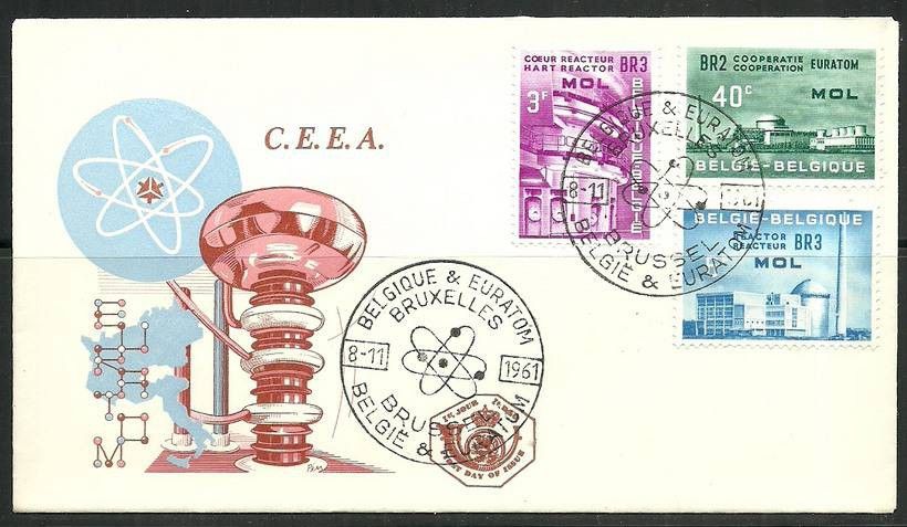 Znaczek Belgia 1961 Mi 1255-1257 FDC