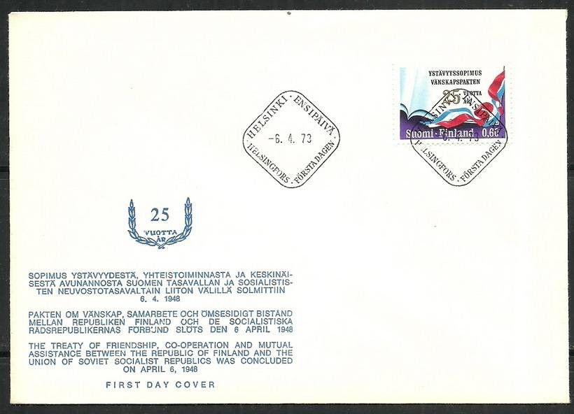 Znaczek Finlandia 1973 Mi 720 FDC