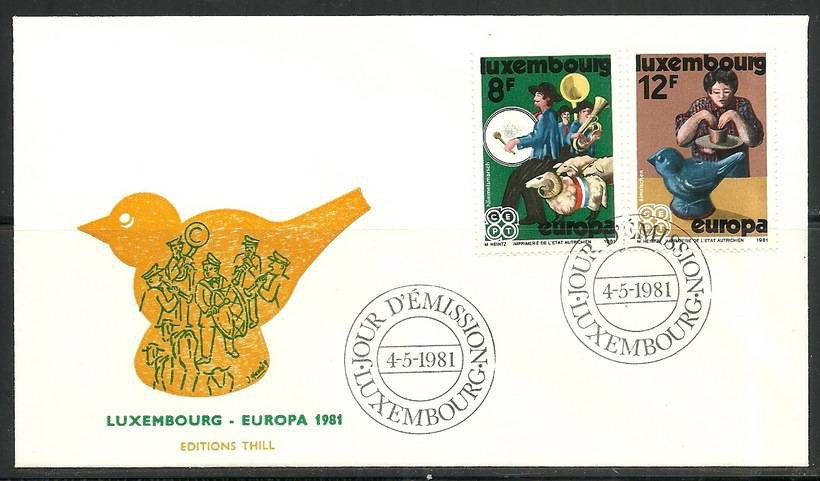 Znaczek Luksemburg 1981 Mi 1031-1032 FDC