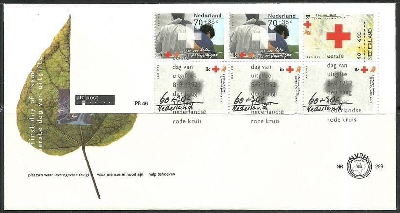 Znaczek Holandia 1992 Mi h-blatt47 FDC