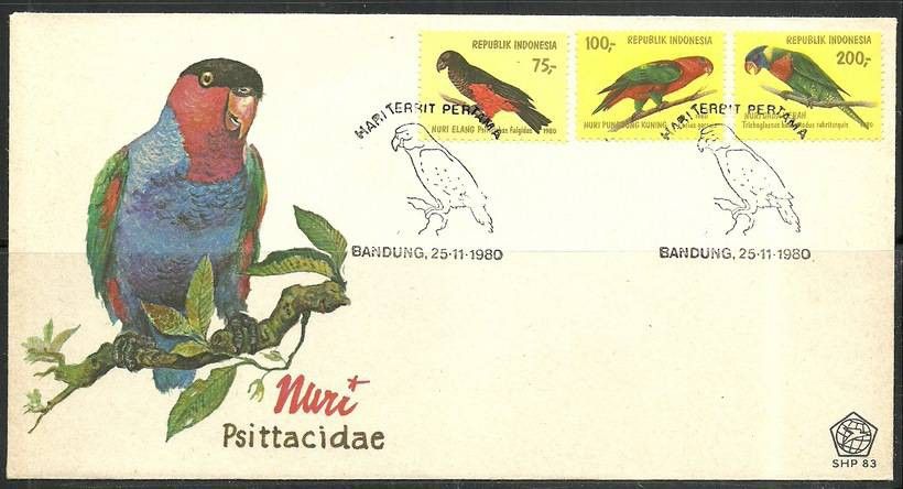 Znaczek Indonezja 1980 Mi 988-990 FDC