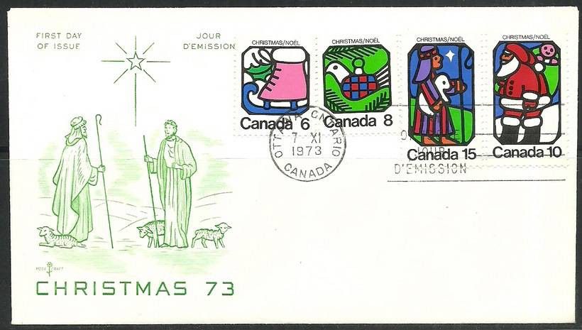 Znaczek Kanada 1973 Mi 541-544 FDC