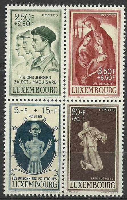 Znaczek Luksemburg 1946 Mi 399-402 Czyste **