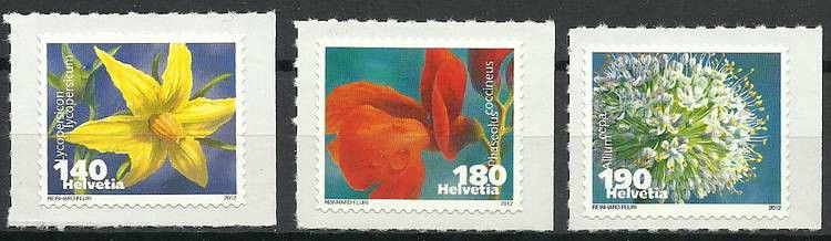 Znaczek Szwajcaria 2012 Mi 2239-2241 Czyste **