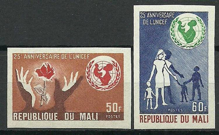 Znaczek Mali 1971 Mi 277-278B Czyste **