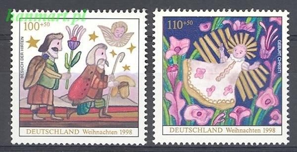 Znaczek Niemcy 1998 Mi 2023-2024 Czyste **