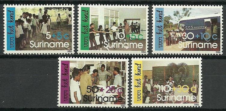 Znaczek Surinam 1986 Mi 1189-1193 Czyste **
