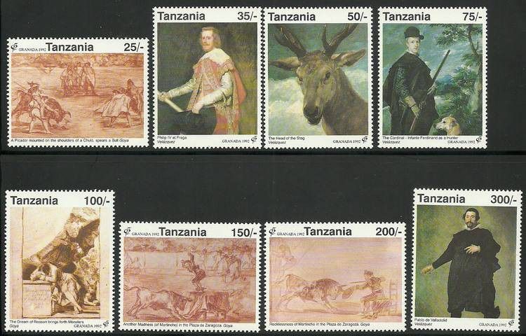 Znaczek Tanzania 1992 Mi 1282-1289 Czyste **